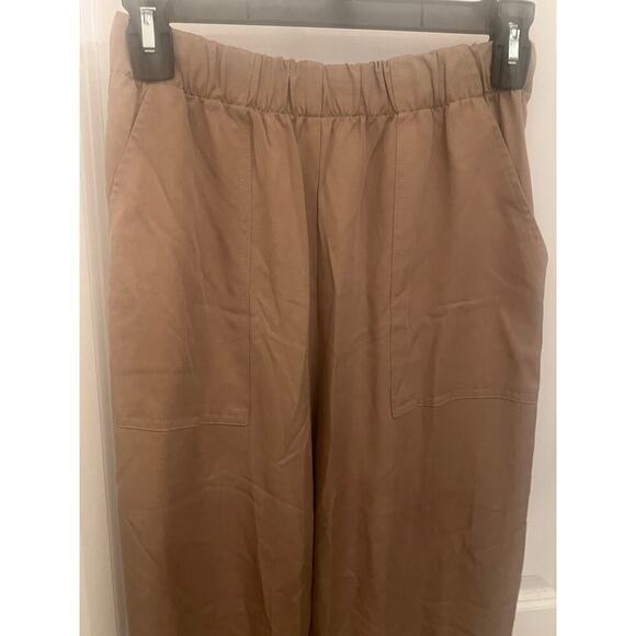 Reformation Montana High Waist Tan Pull on Jogger Pants Small USA Elastic Waist - Picture 7 of 8